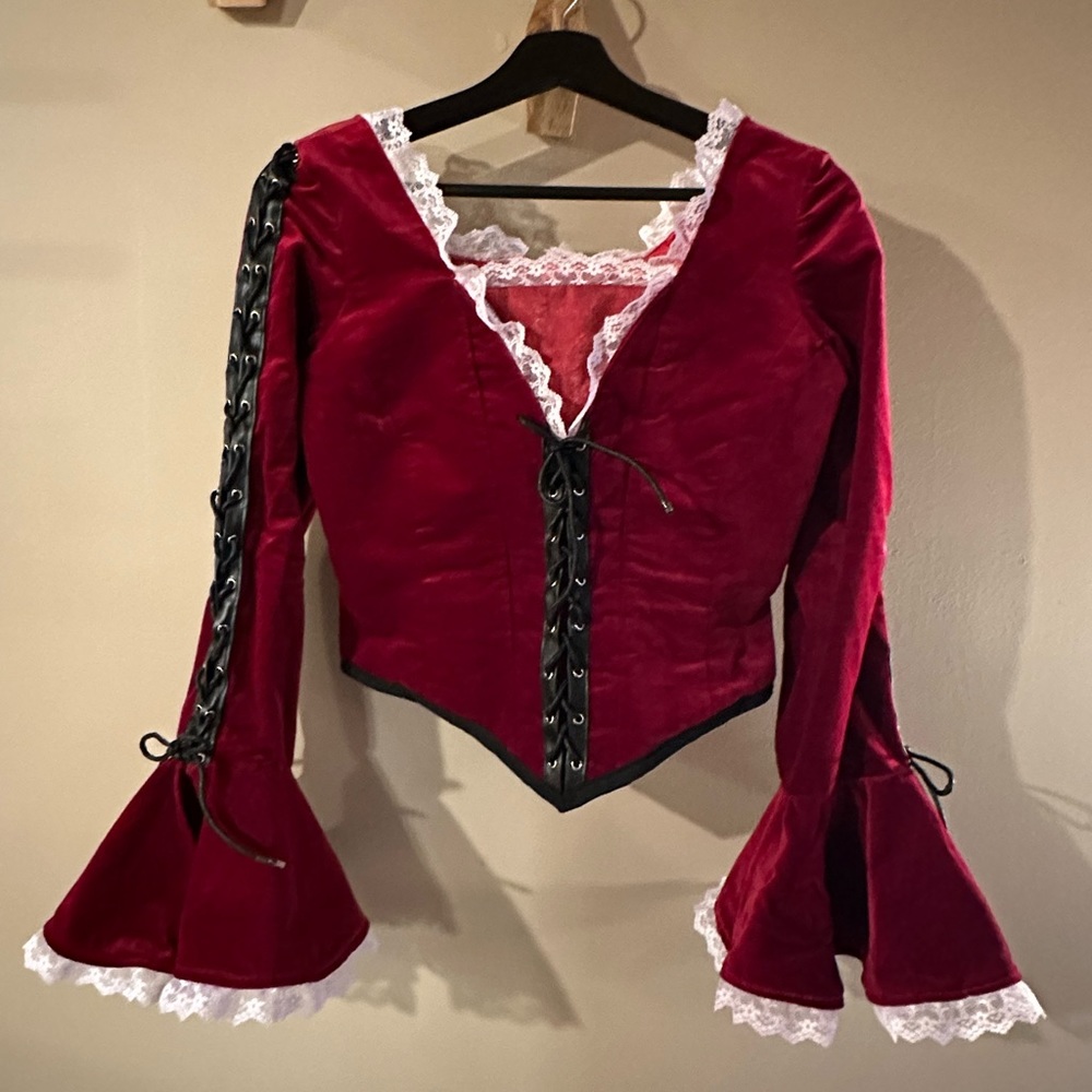 Handmade costume bodice with sleeves (pirate/renaissance fair)